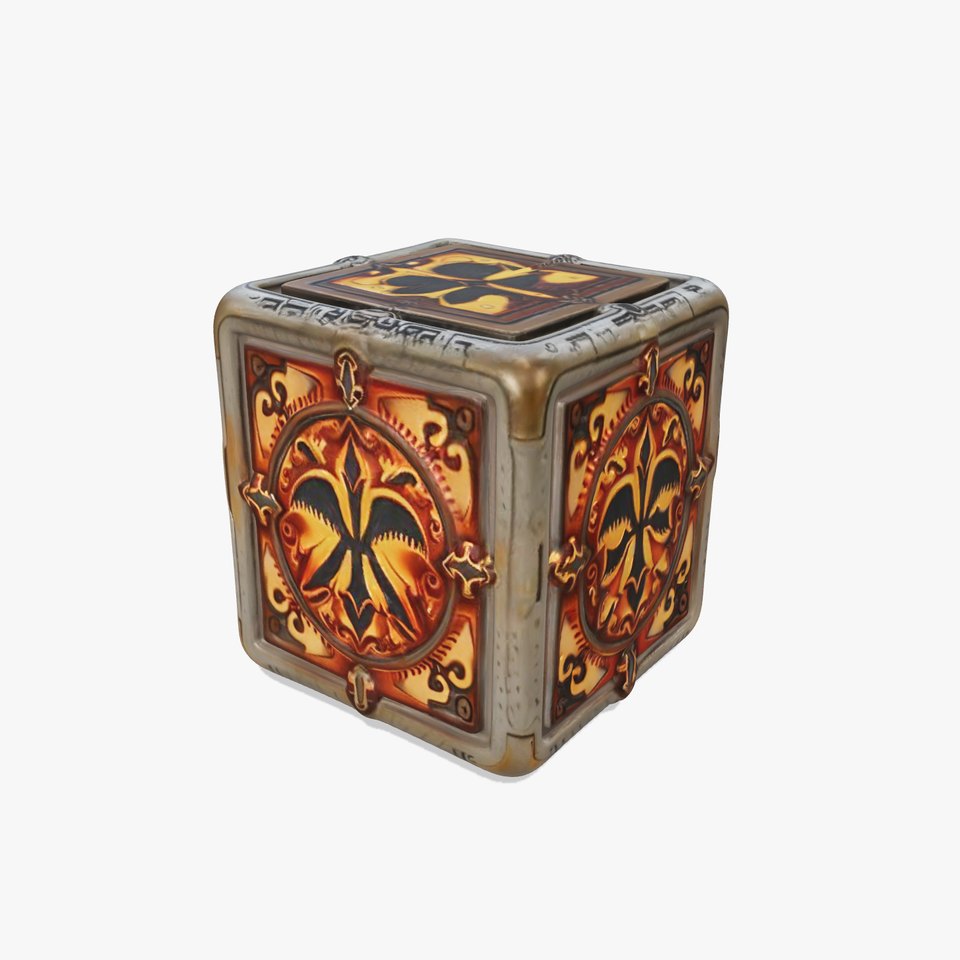Ornate Decorative Cube Model Pack