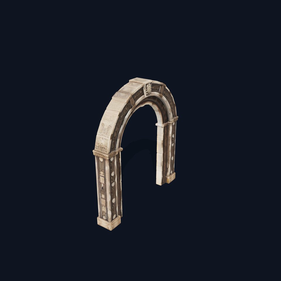 Ornate Archway D Model Pack