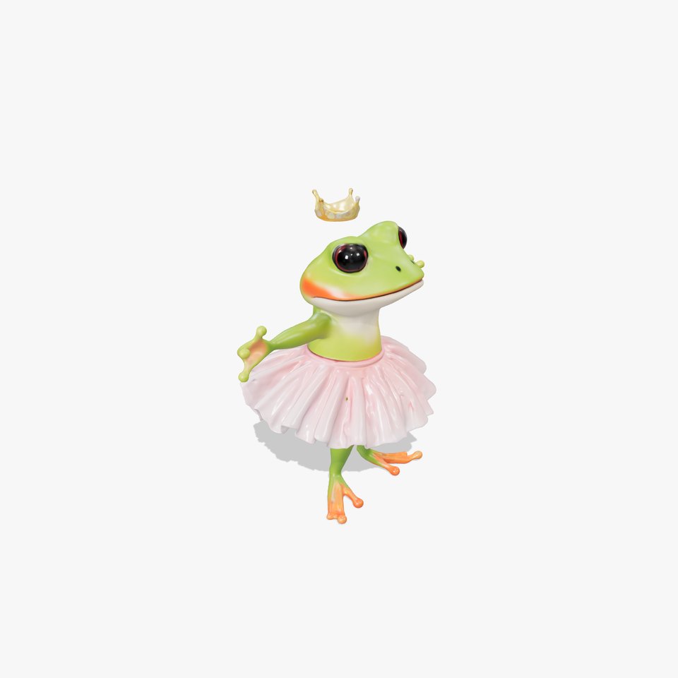 Frog Princess Character Model  Rigged and Animated for Games and Film
