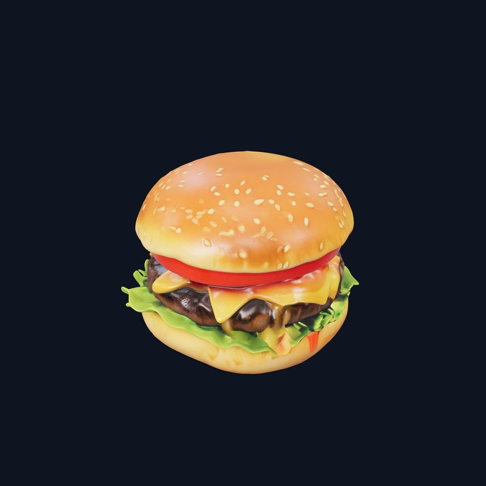 Deluxe Cheeseburger Model Pack for Rendering and Games