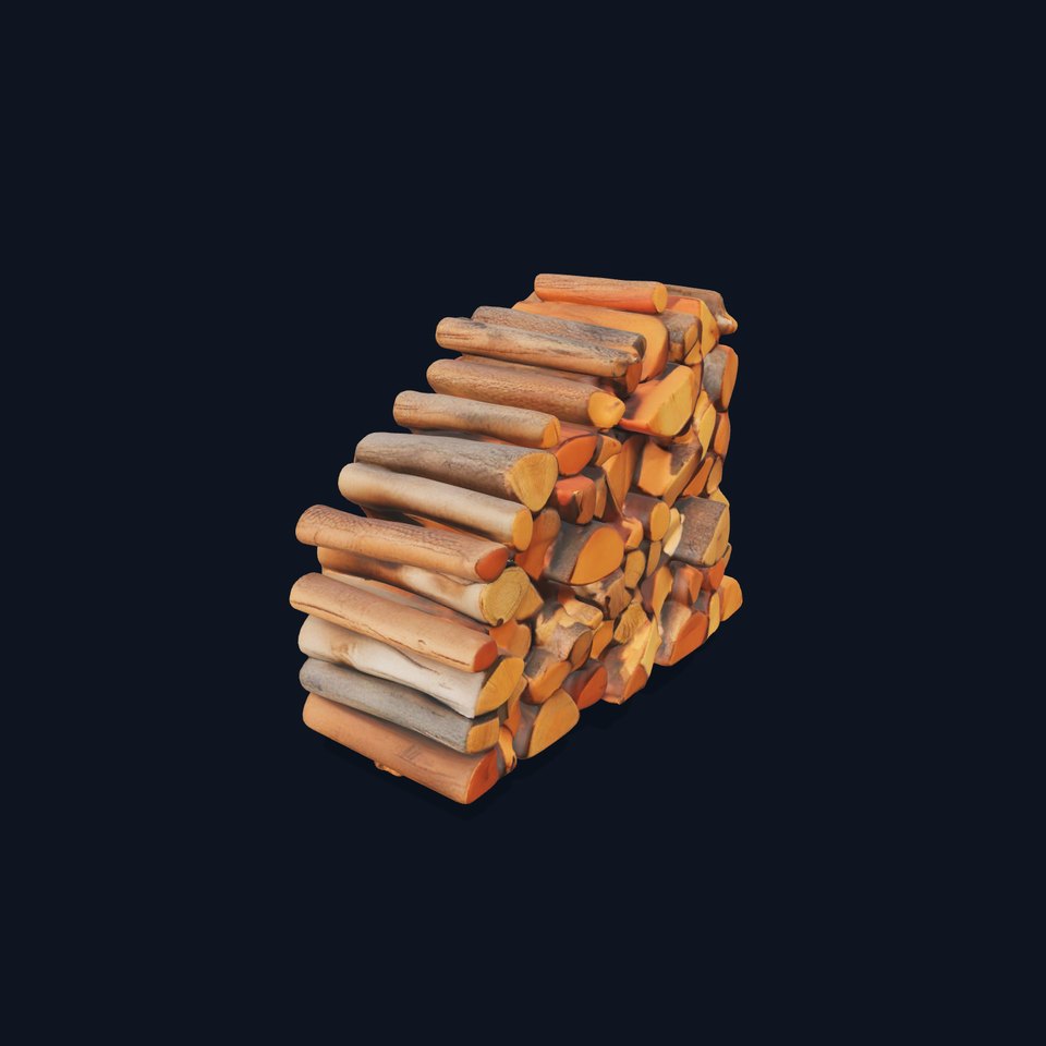 Stacked Firewood Model Pack for Realistic Environments