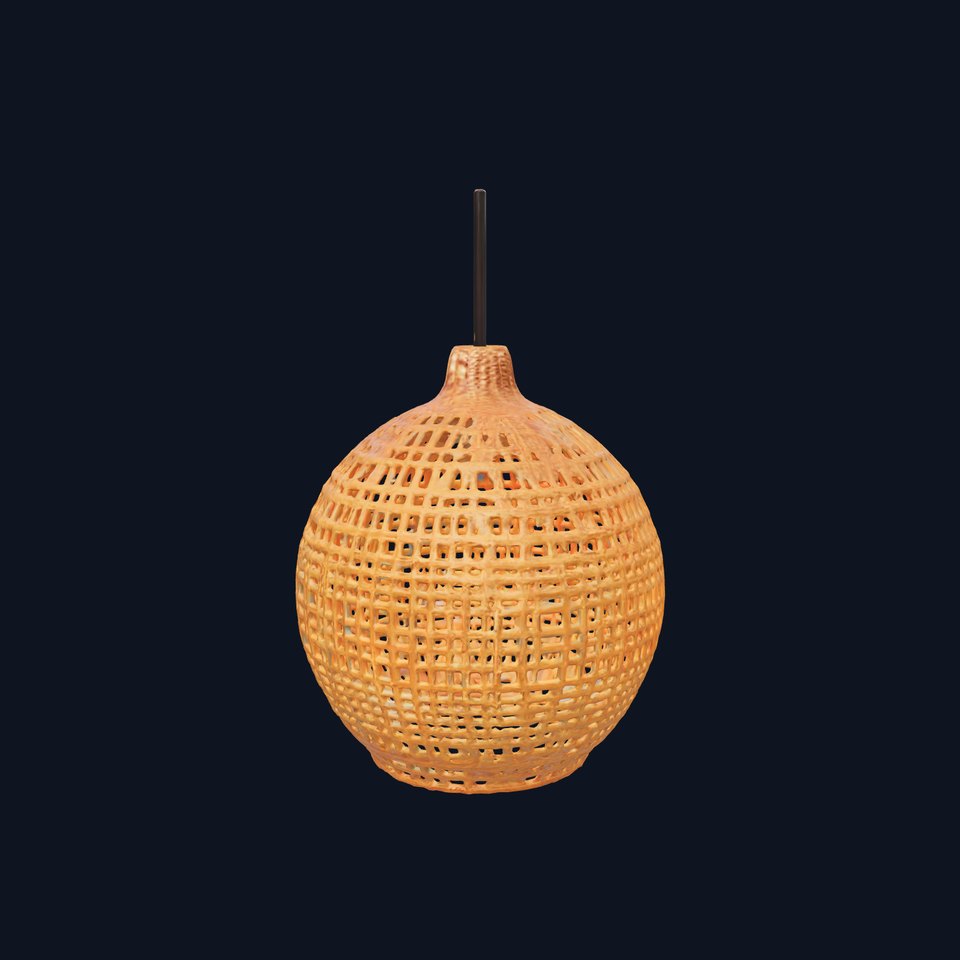 Wicker Pendant Lamp model pack for interior designs