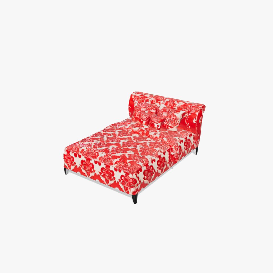 Elegant Chaise Lounge with Cushion Model Pack