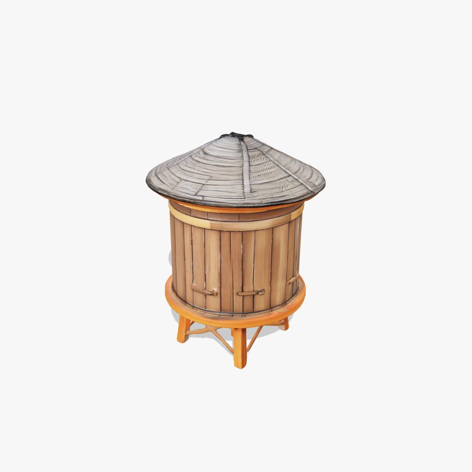 Wooden Water Tower Model Pack  Detailed Industrial Asset