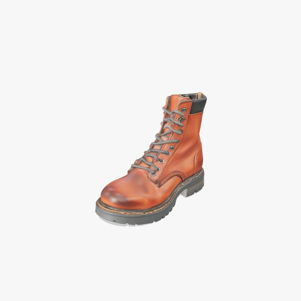 Leather Boot Model Pack with Detailed Laces and Stitching