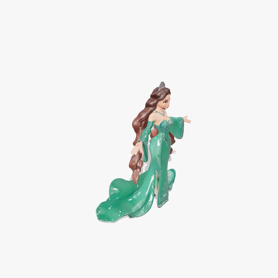 Elegant Princess Character Rigged and Animated for Games