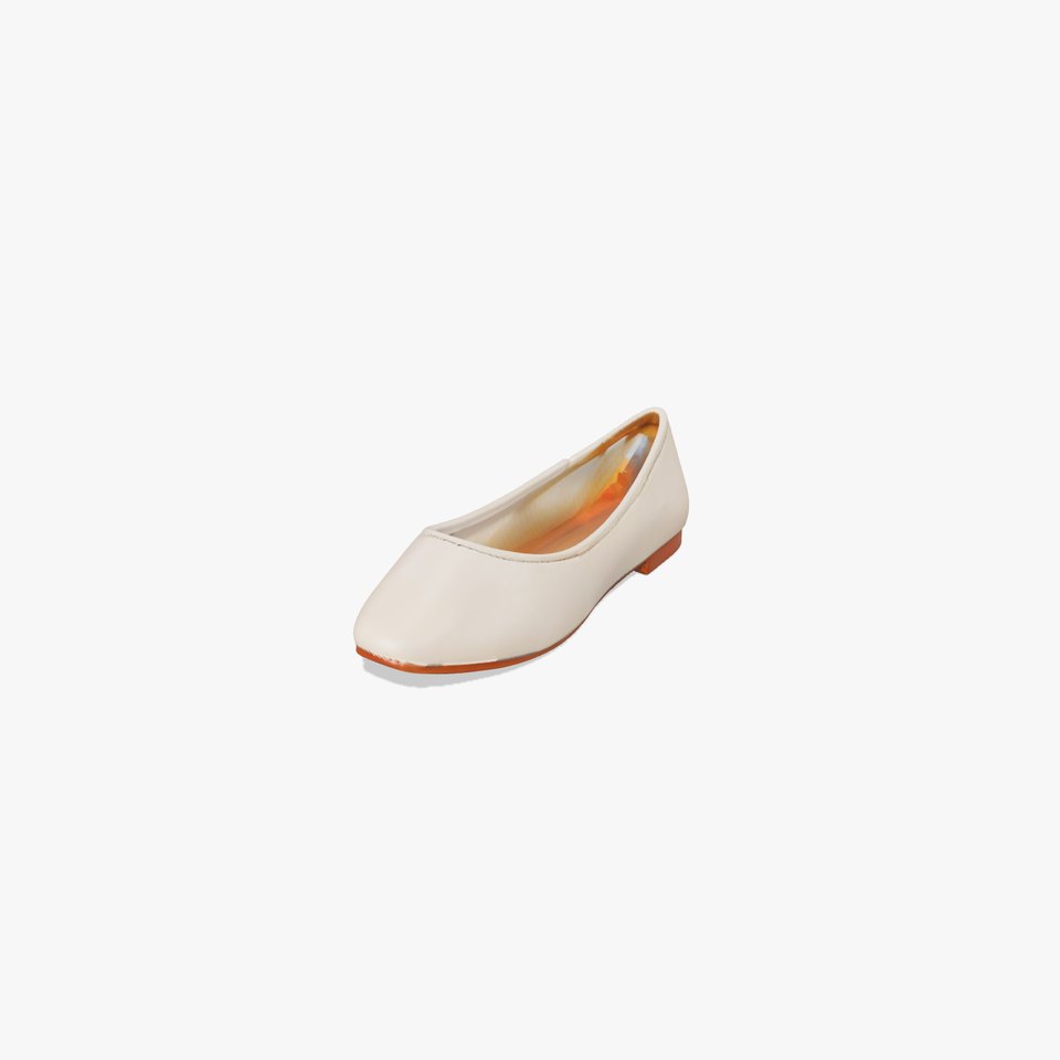 Elegant Beige Flat Shoe D Model Pack
