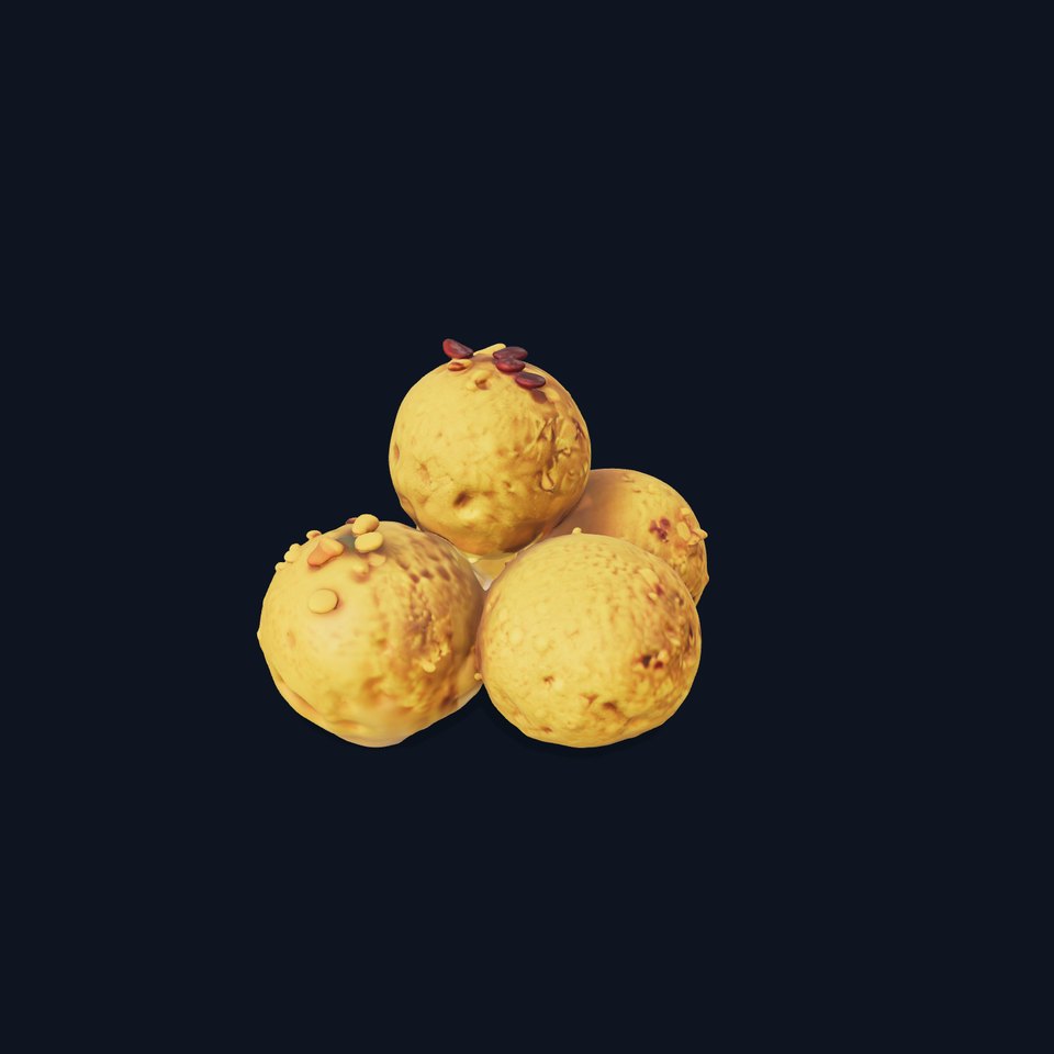 Almond Cookie Balls model pack