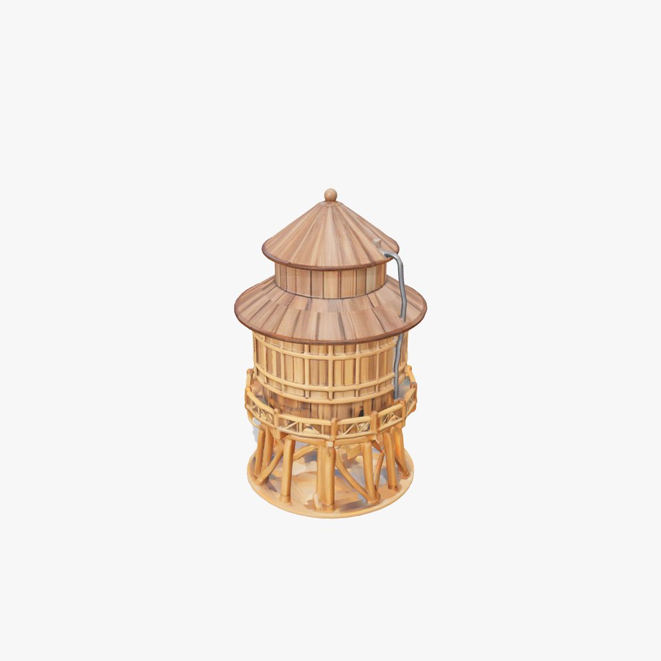 Classic Wooden Water Tower Model Pack for Realistic Environments