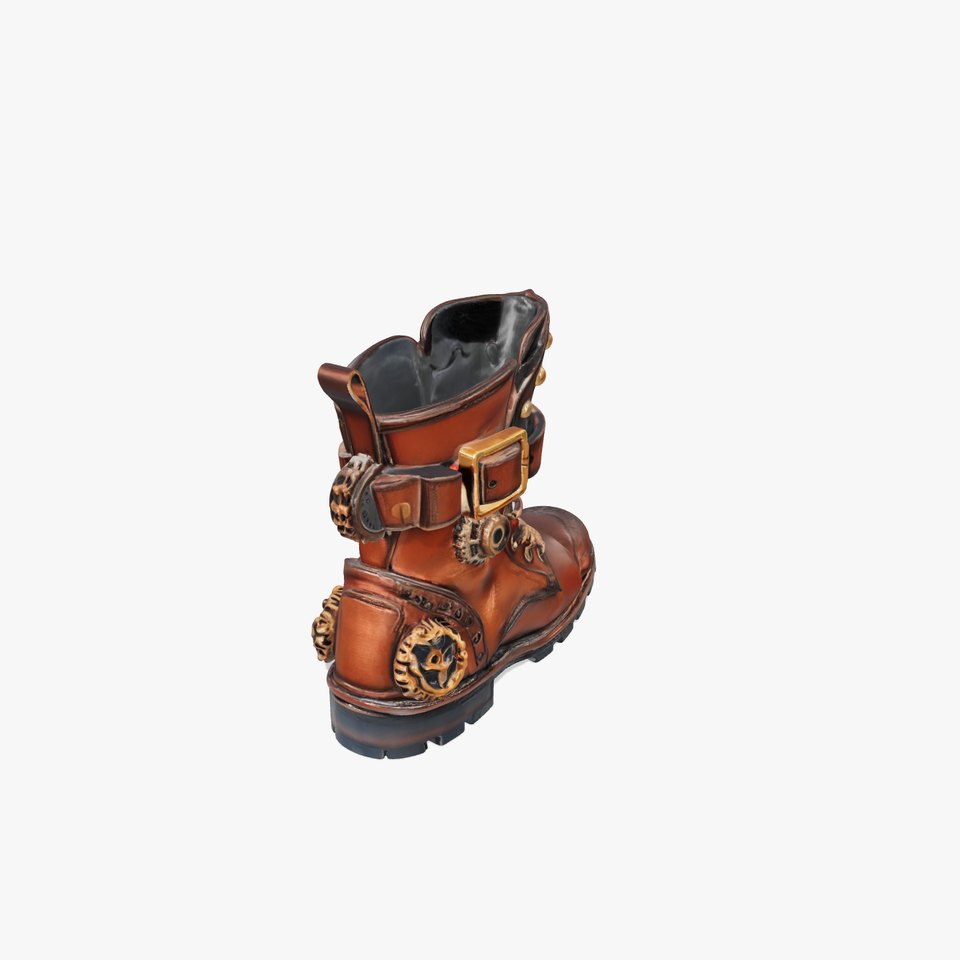 Steampunk Boot Model Pack with Gears and Studs