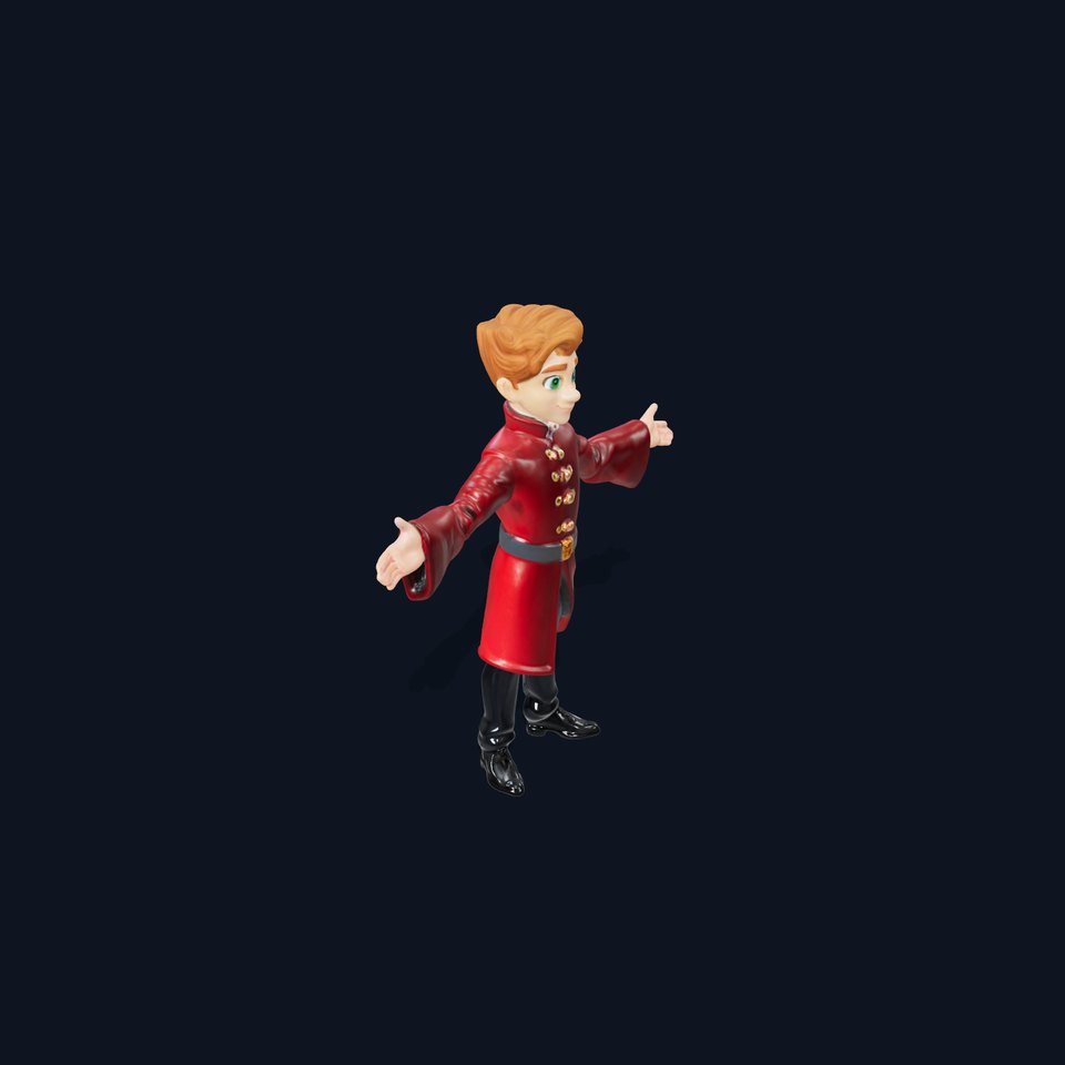 Animated Charming Prince Character  Rigged and Animated