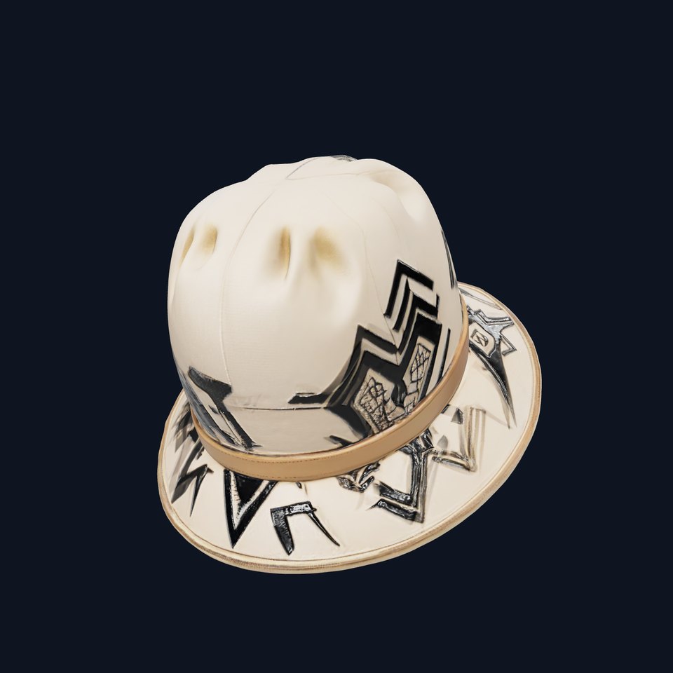 Stylish Patterned Hat Model Pack