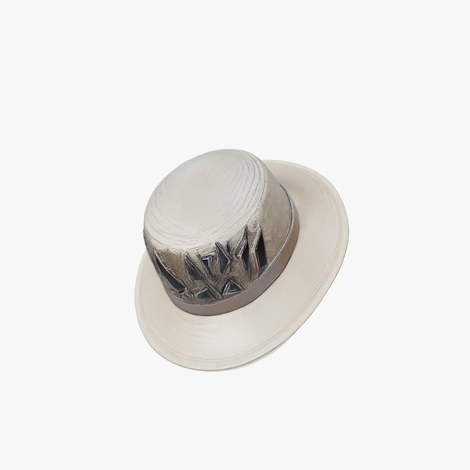 Designer Fedora Hat Model Pack with Geometric Accents