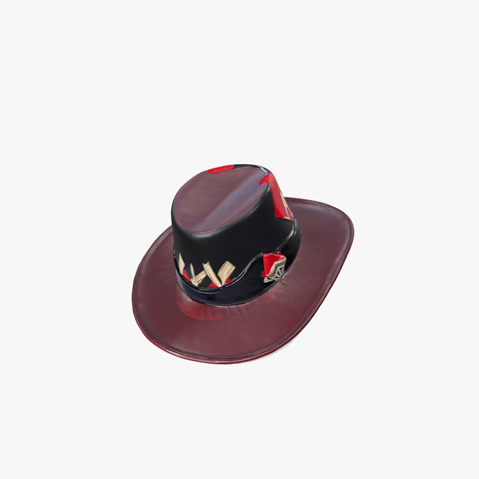 Stylish Fedora Hat Model Pack with Decorative Elements
