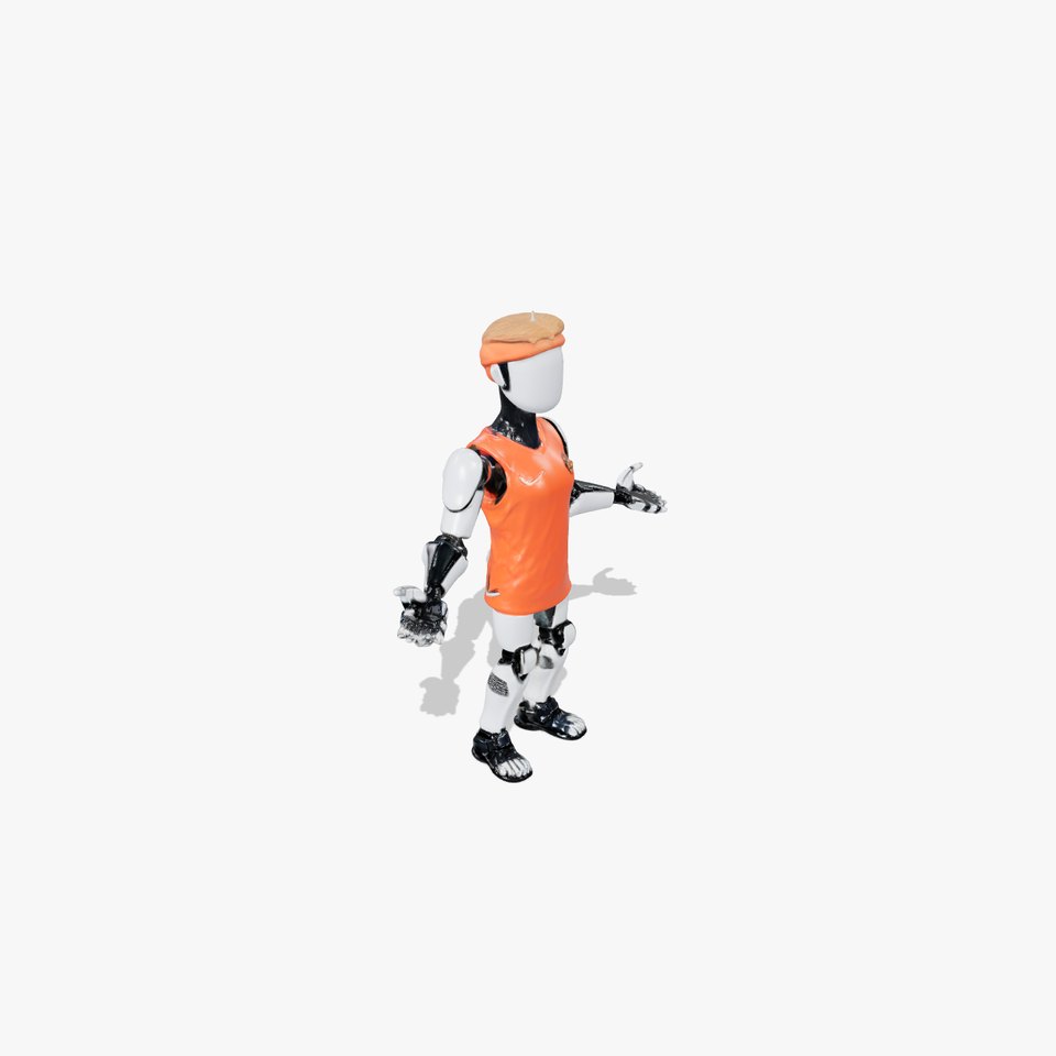 Basketball Robot Character Model Rigged and Animated for Games