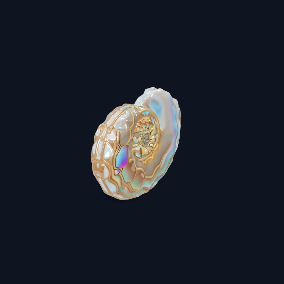 Iridescent Spiral Shell Model Pack