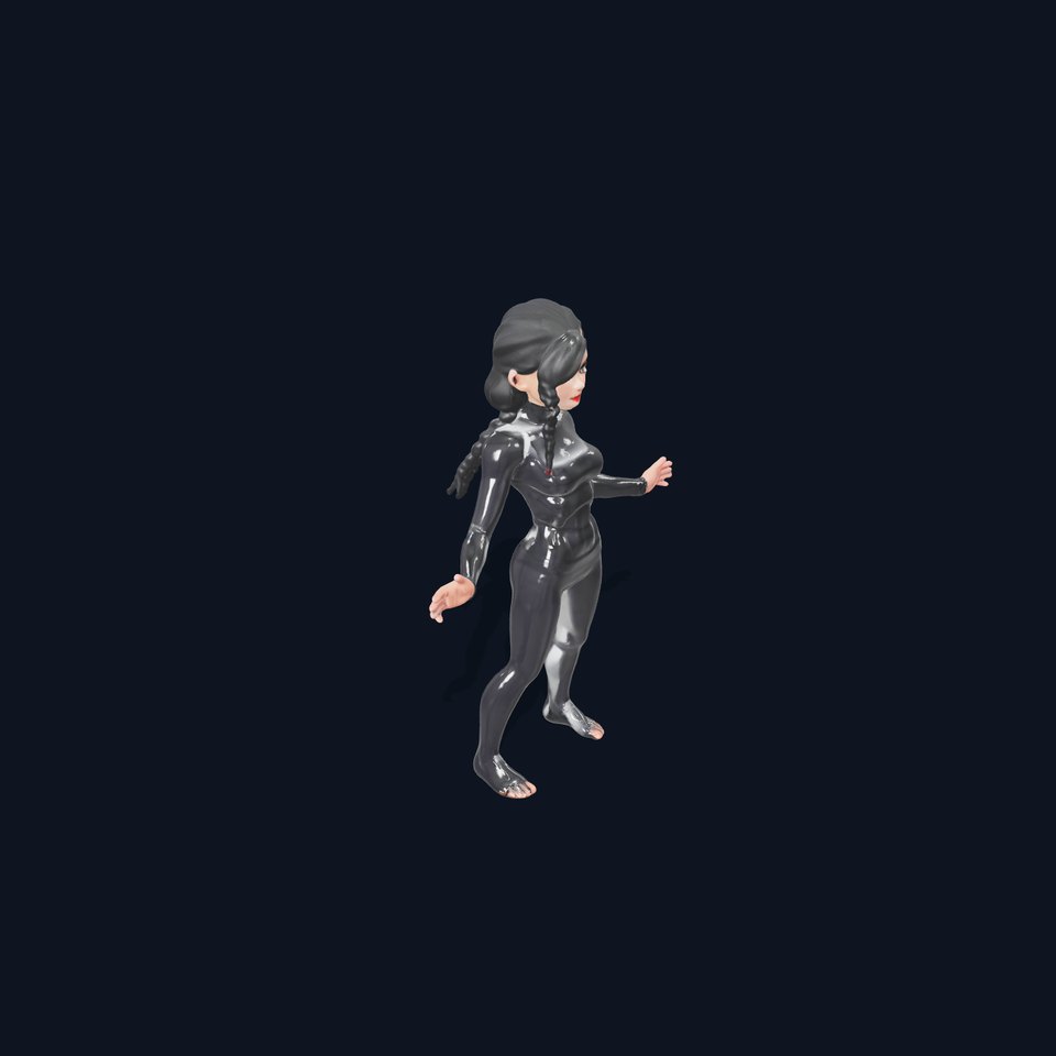 Stealthy Agent Character Rigged and Animated D Model