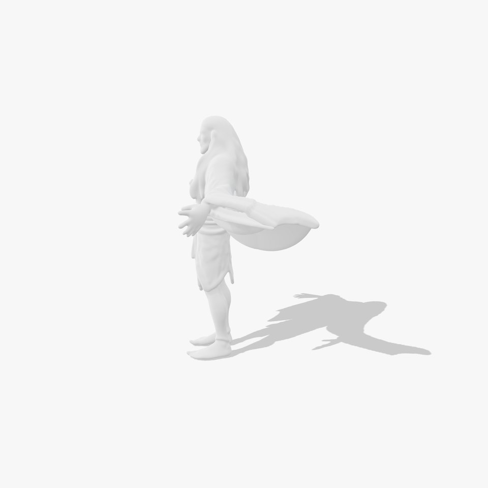 Green Forest Mage Character  Rigged and Animated D Model with PBR Textures