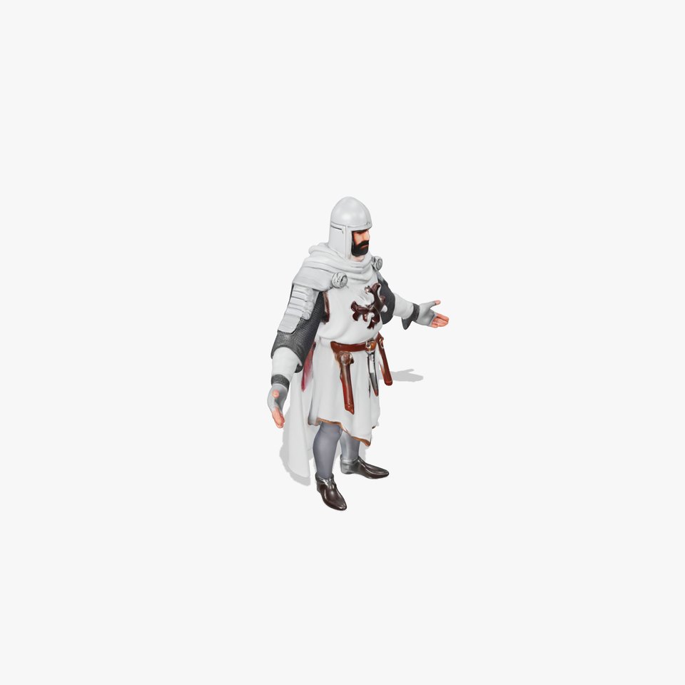 Medieval Knight Character Model Rigged and Animated
