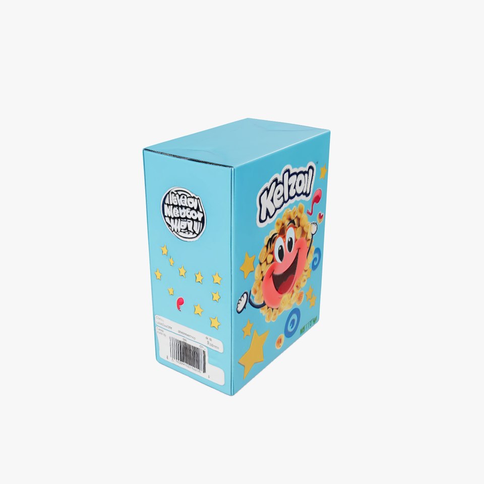 Cereal Box Model Pack with Cartoon Design