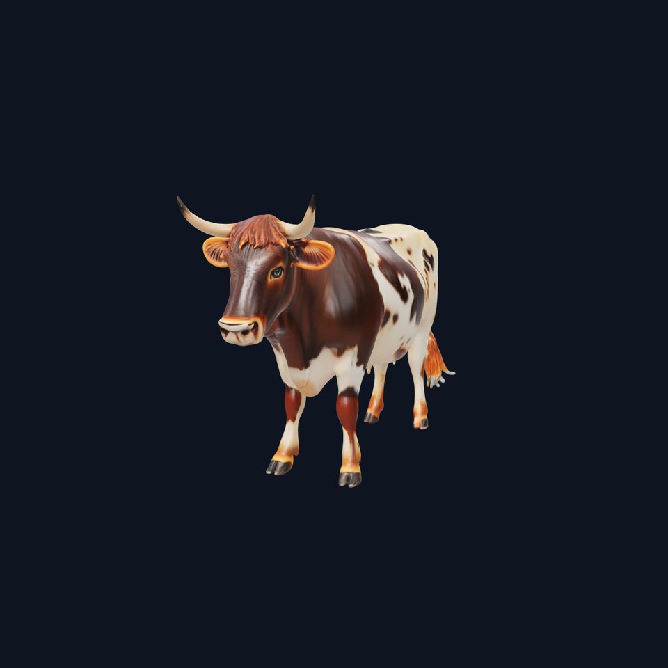 Realistic Farm Animal Cow Model Pack
