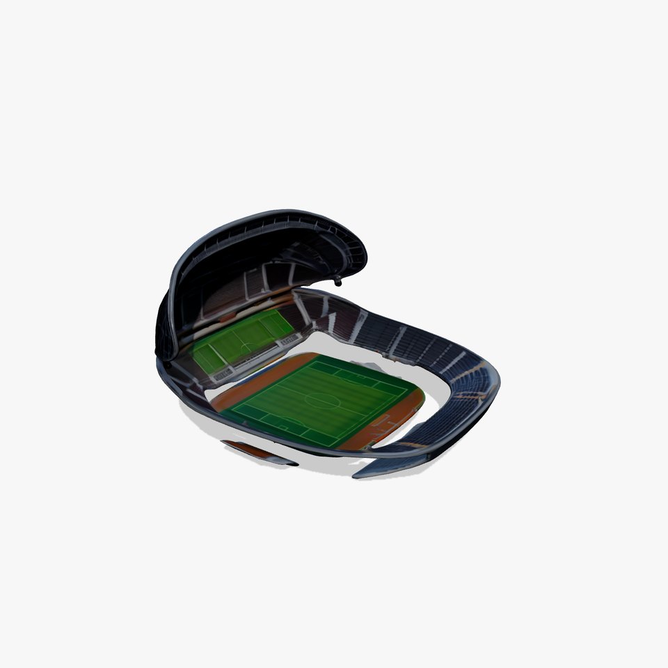 Modern Football Stadium D Model Pack with Detailed Architecture