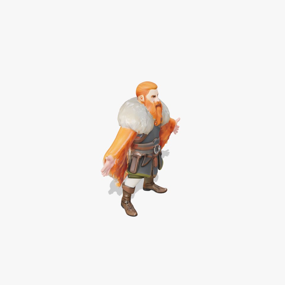 Fierce Viking Warrior Rigged and Animated D Character Model