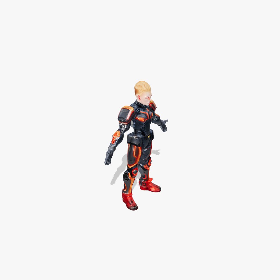 Futuristic Cyber Warrior Rigged and Animated