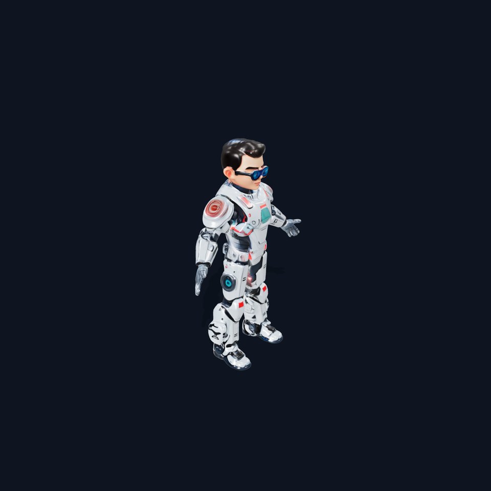 Futuristic Cyber Warrior Character Model  Fully Rigged and Animated