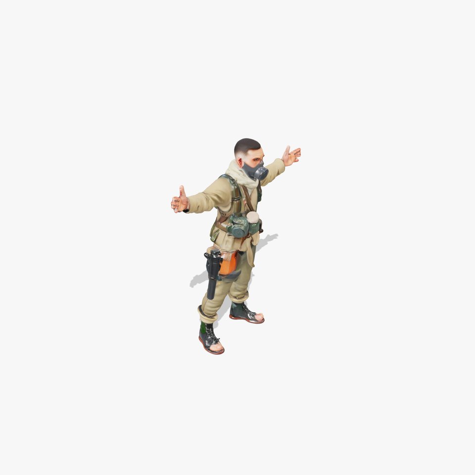 PostApocalyptic Survivor Character Rigged and Animated
