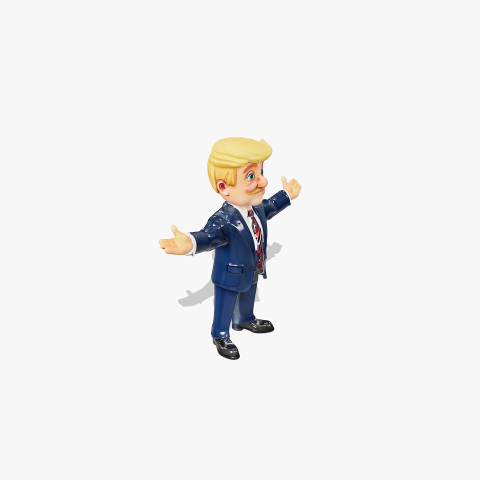 Blonde Businessman Character in Suit Rigged and Animated