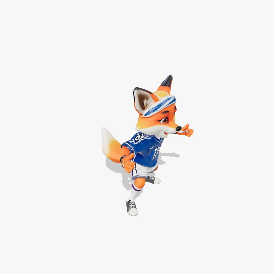 Animated Fox Soccer Character Model Rigged and Animated