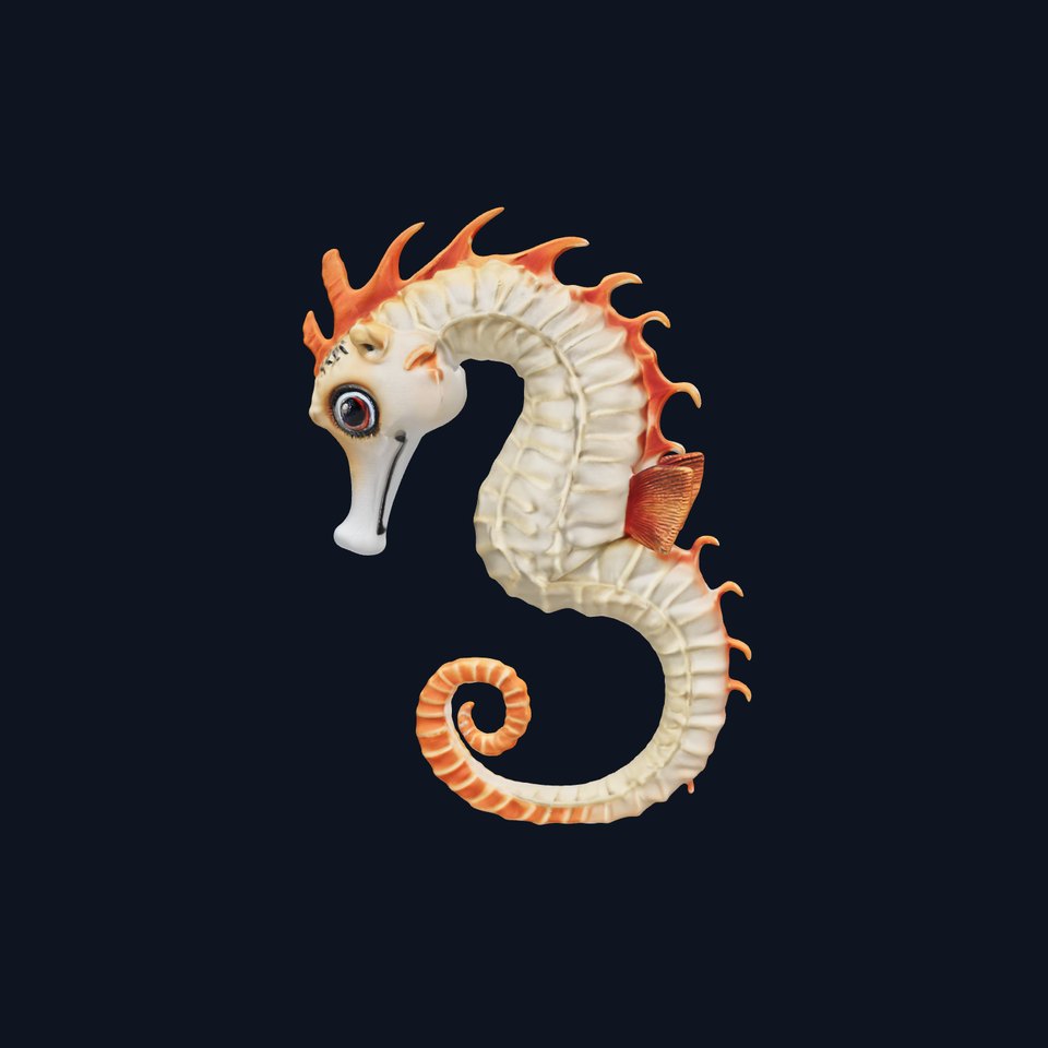Animated Seahorse Character Model Pack for Creative Projects