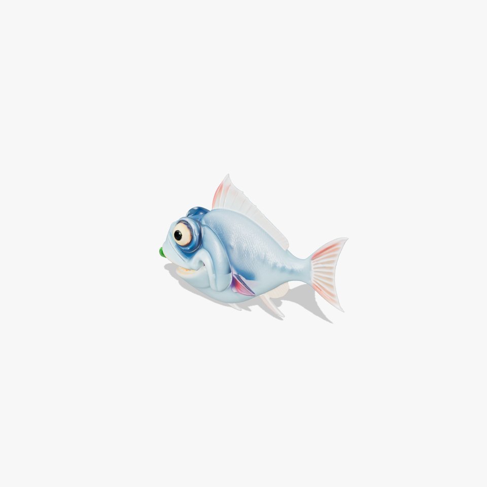 Cartoon Angler Fish D Model Pack