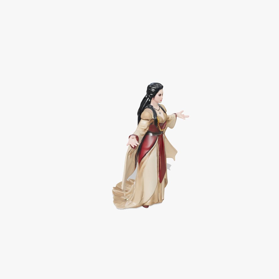 Medieval Noblewoman Rigged and Animated D Character Model