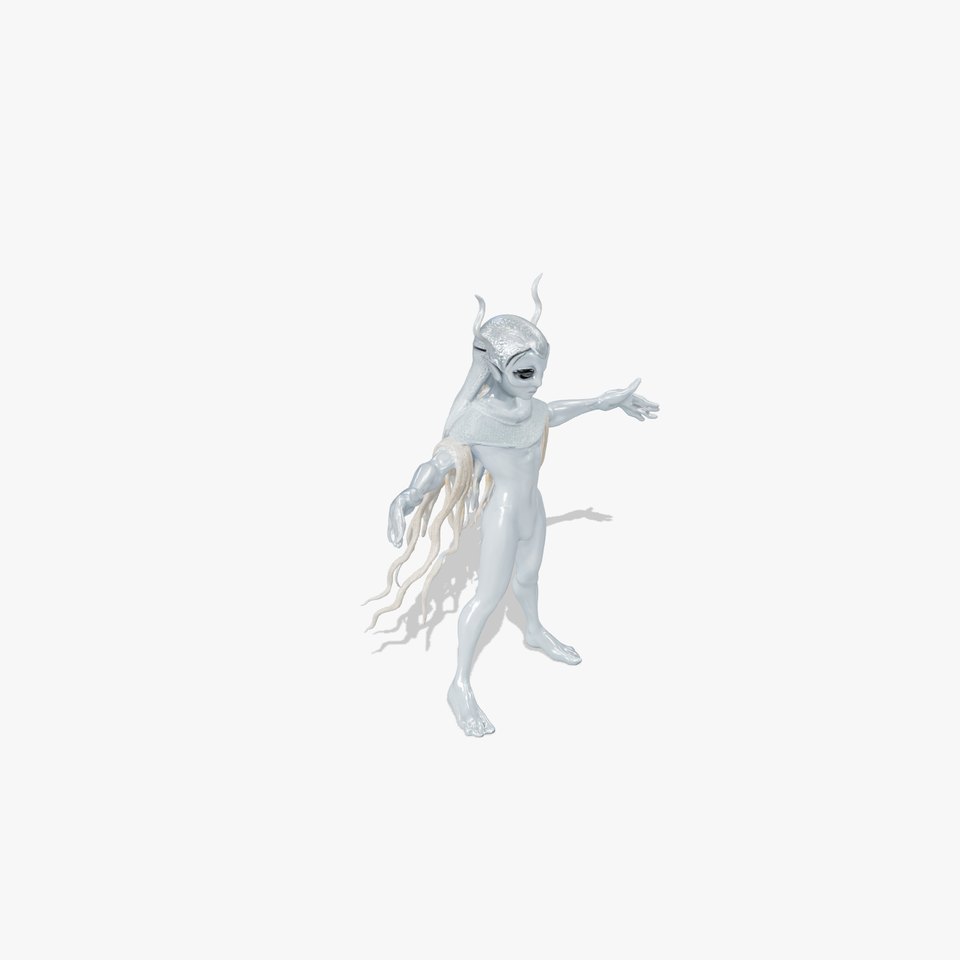 Ethereal Horned Elf Character Model Rigged and Animated