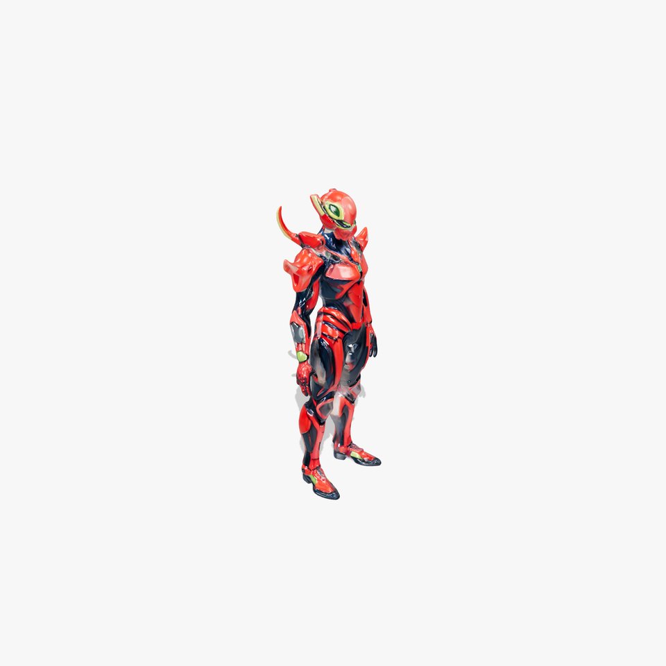 Cyber Warrior Rigged and Animated D Character Model