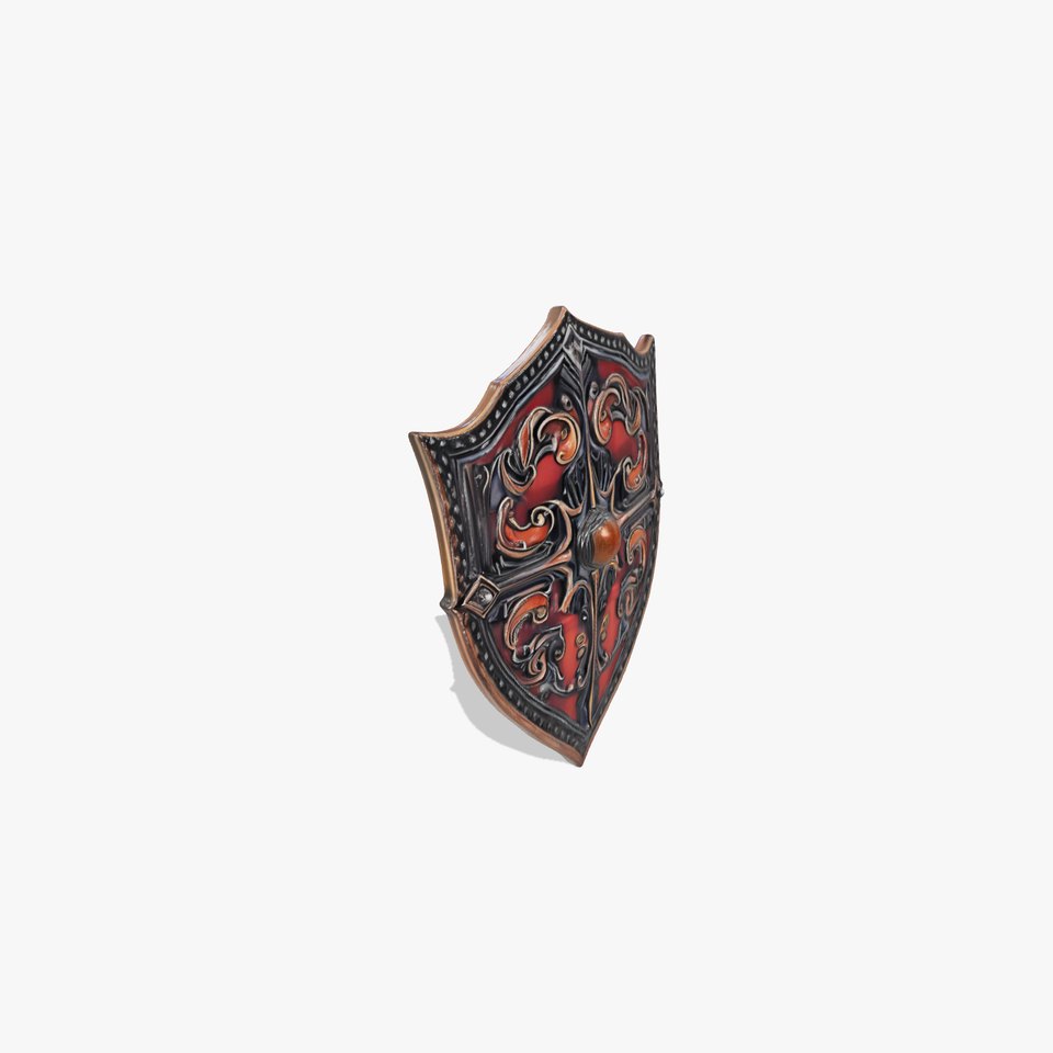 Ornate Medieval Shield D Model Pack