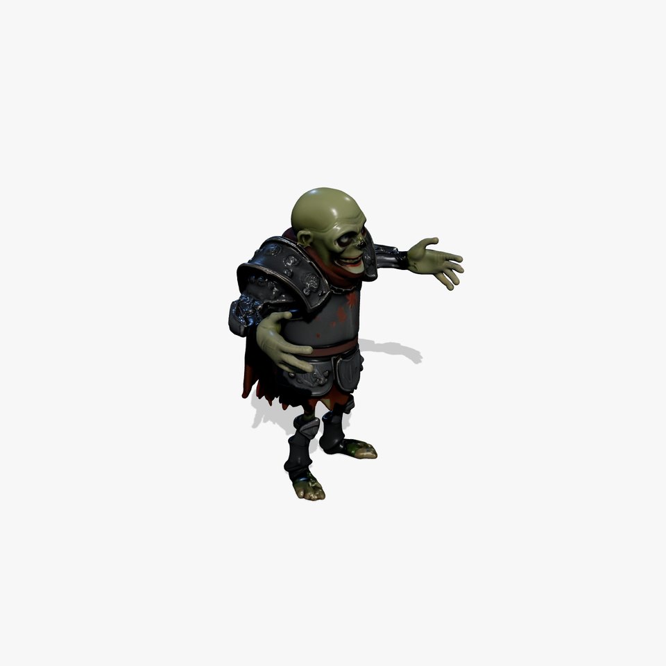 Zombie Knight Character Model  Rigged and Animated