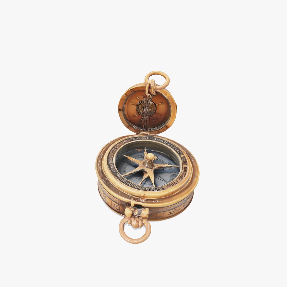 Antique Brass Compass Model Pack for Navigation Simulations