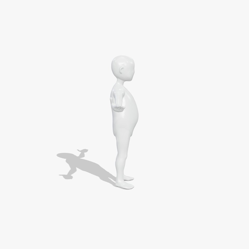 Basic Humanoid Character Model Rigged and Animated