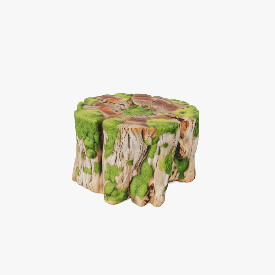 Mossy Tree Stump Model Pack for Nature Scenes