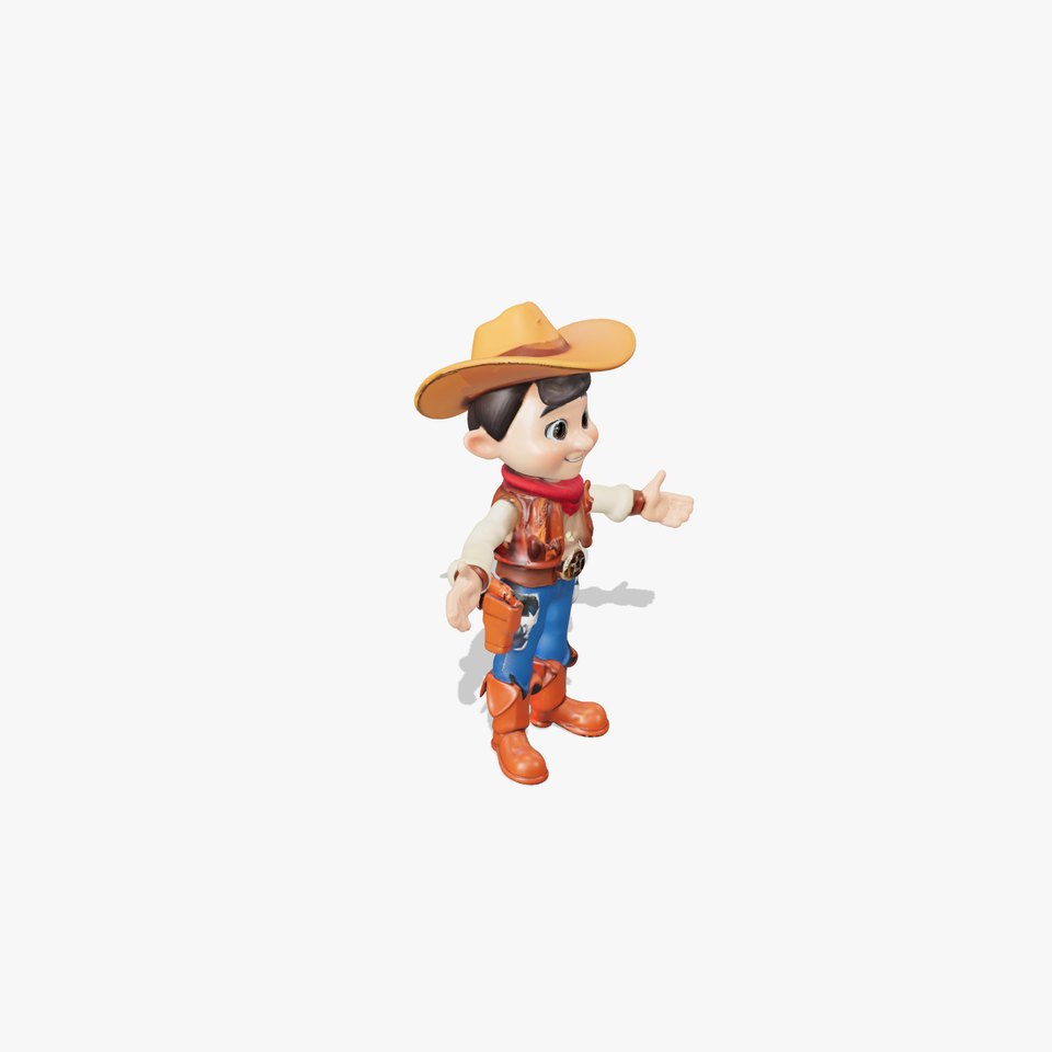Young Cowboy Character Model  Rigged and Animated for Games