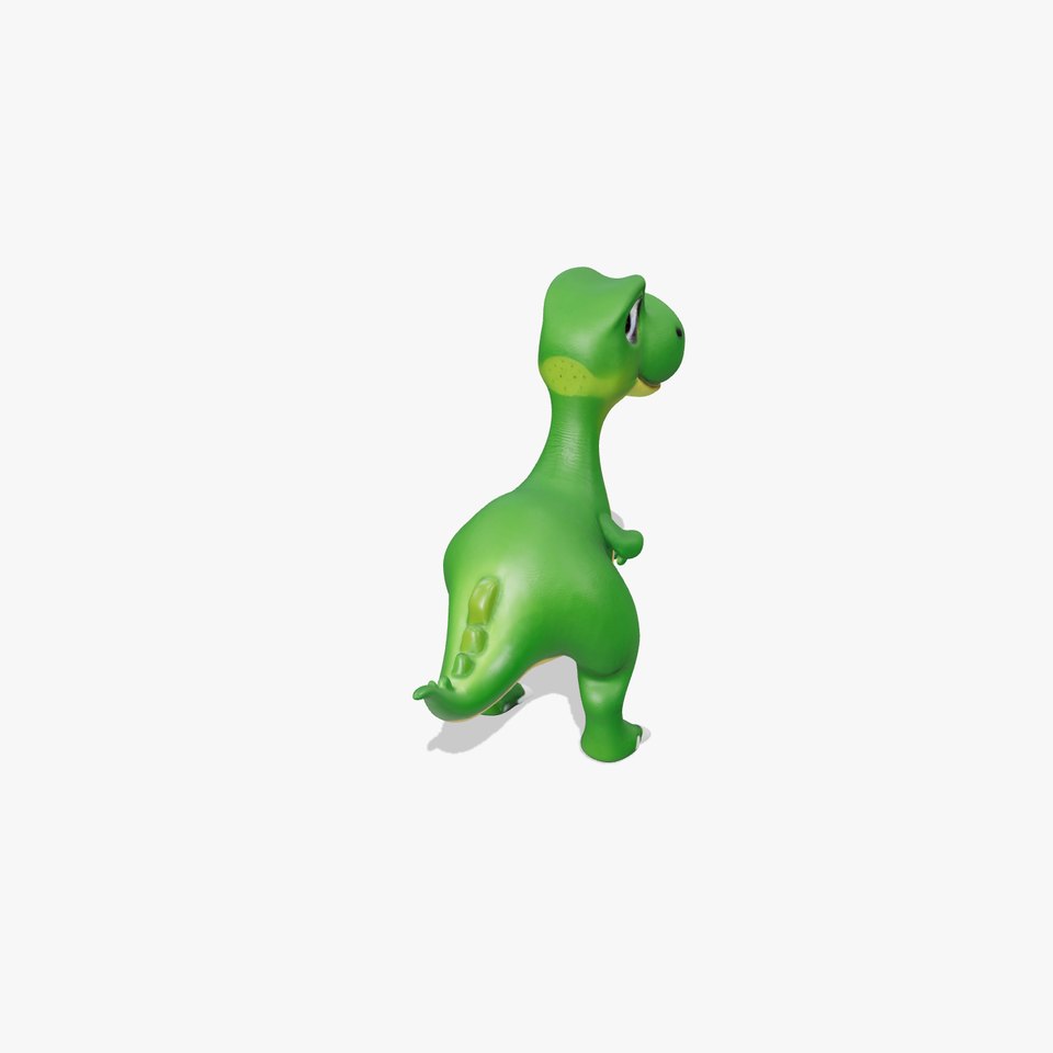 Cartoon Green Dinosaur Model Pack