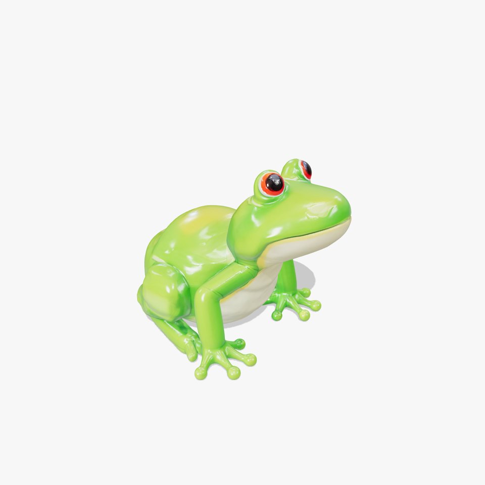 Green Cartoon Frog Toy Model Pack