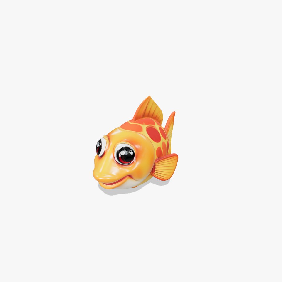Cartoon Goldfish Model Pack with Vibrant Colors