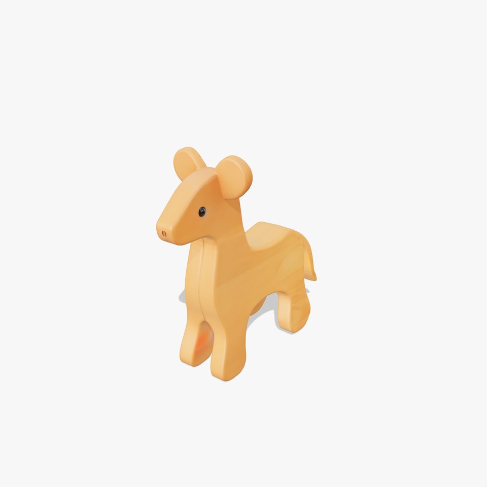 Wooden Animal Toy Model Pack for Rendering and Game Development