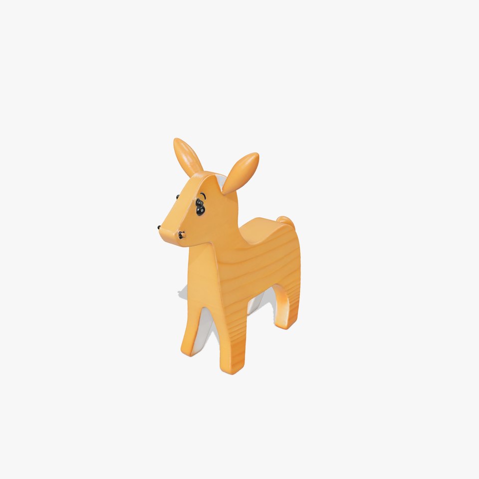Wooden Deer Toy Model Pack