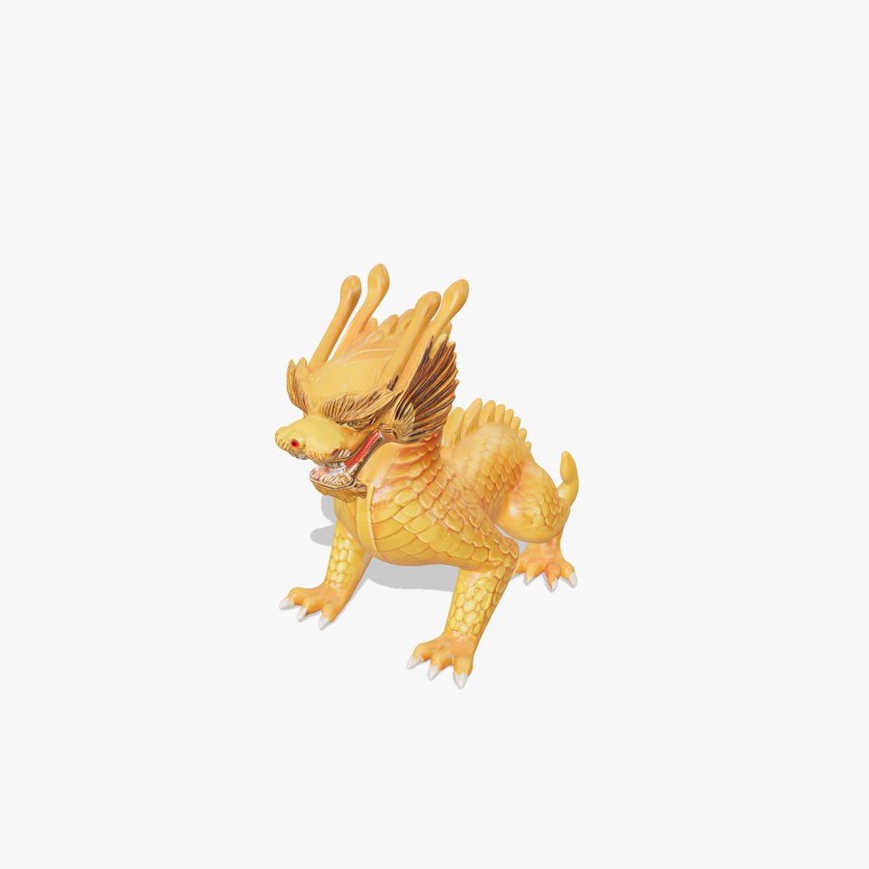Golden Chinese Dragon D Model Pack