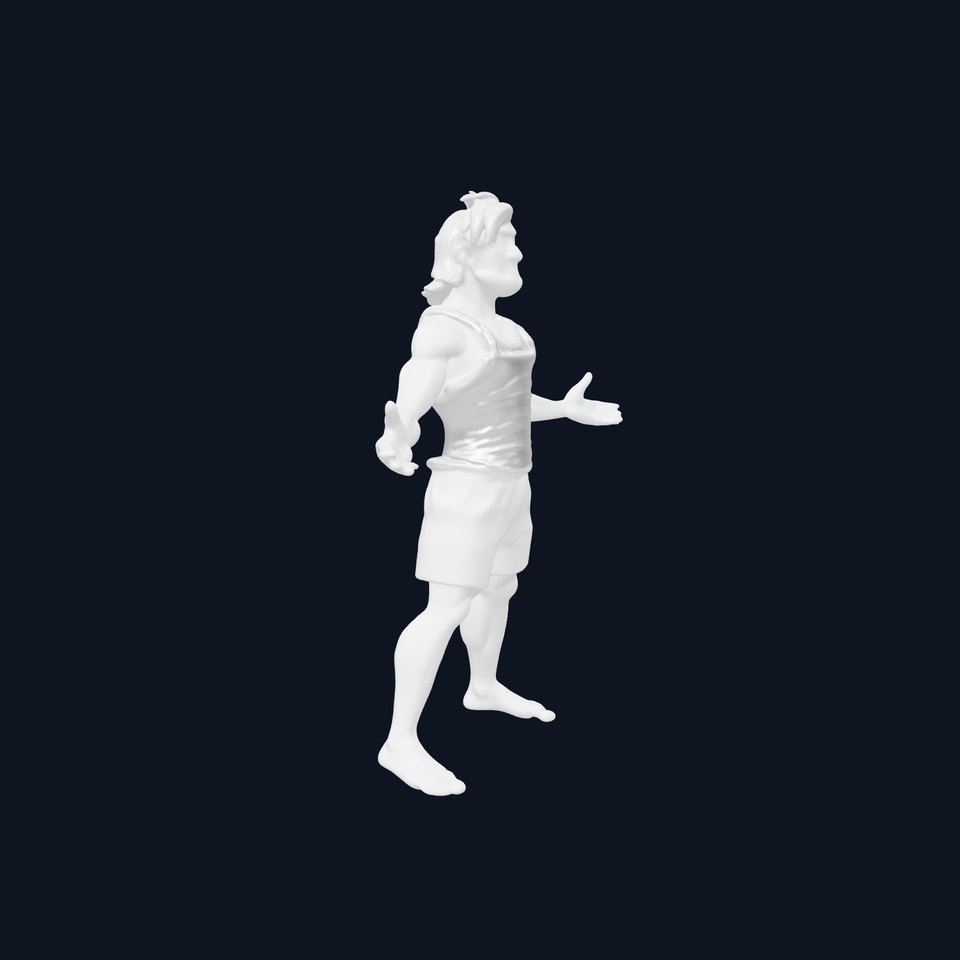 Athletic Male Character Model in Casual Outfit Fully Rigged and Animated